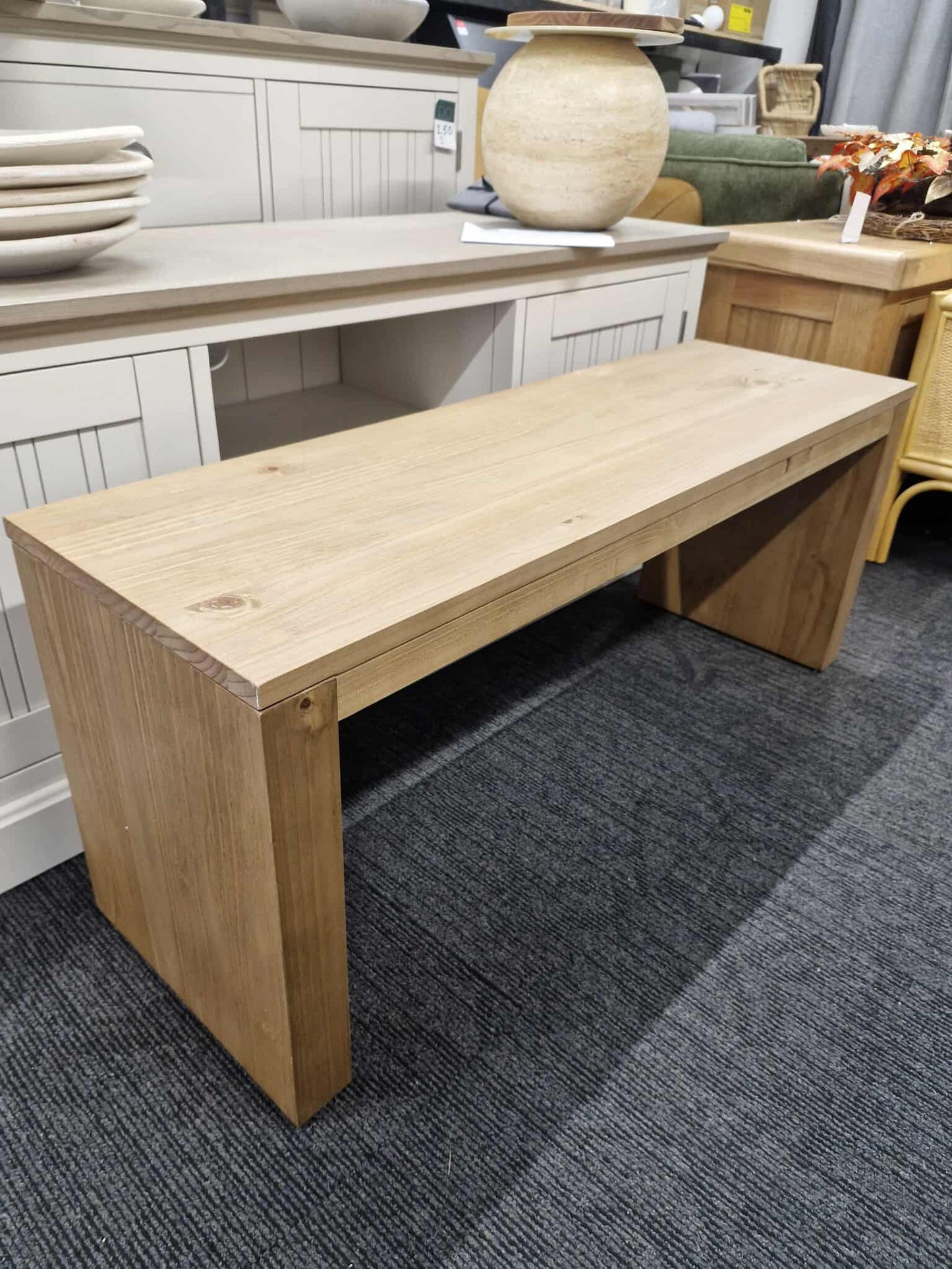 Solid Pine Bench 110cm