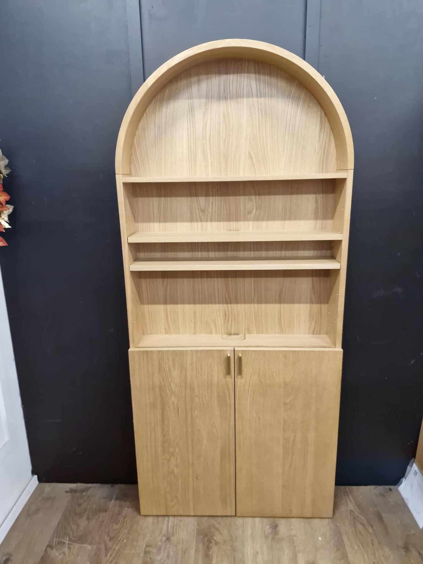 Oak Pull out desk and Bookcase /  Hideaway Desk