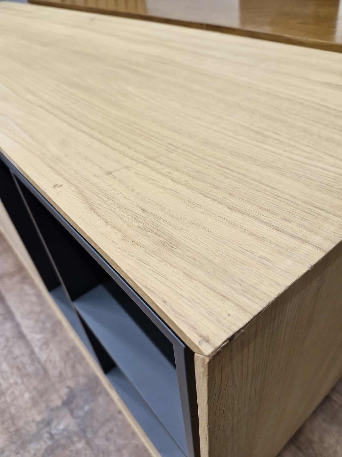 Oak and Grey Large Sideboard