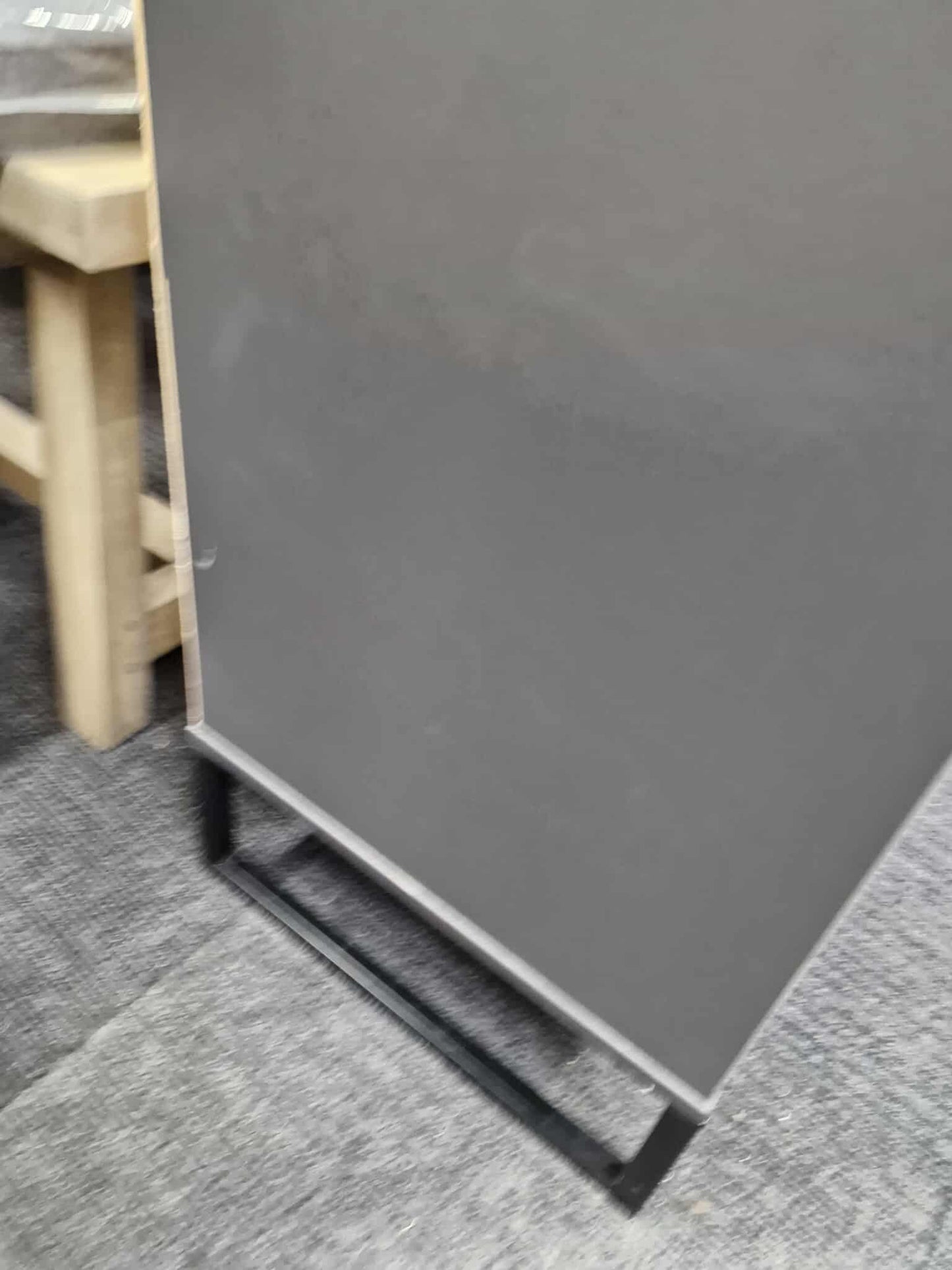 Grey and Black Chest of 4 Drawers