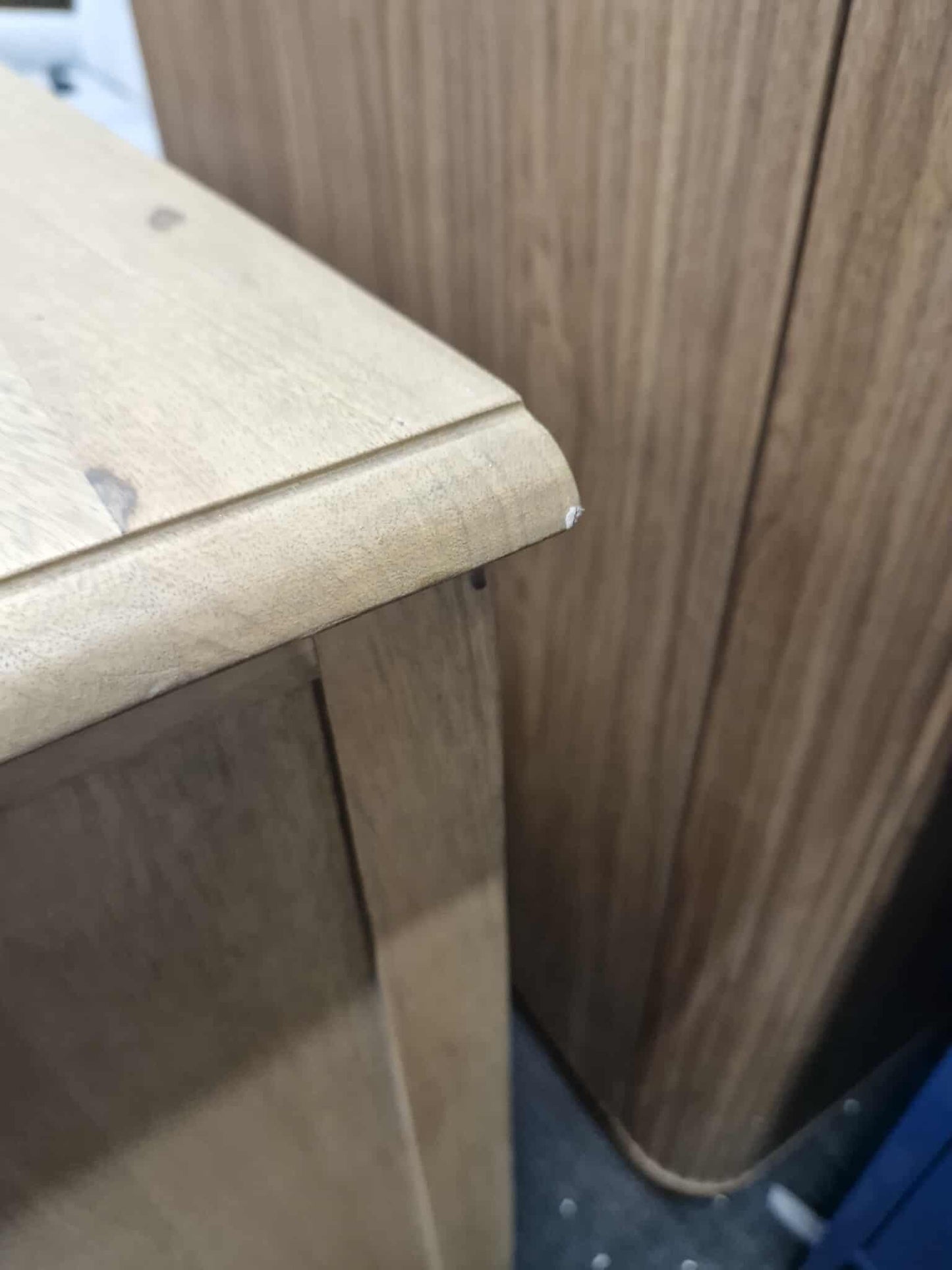 Solid Wood Washed Small Sideboard with 2 Drawers and 2 Doors