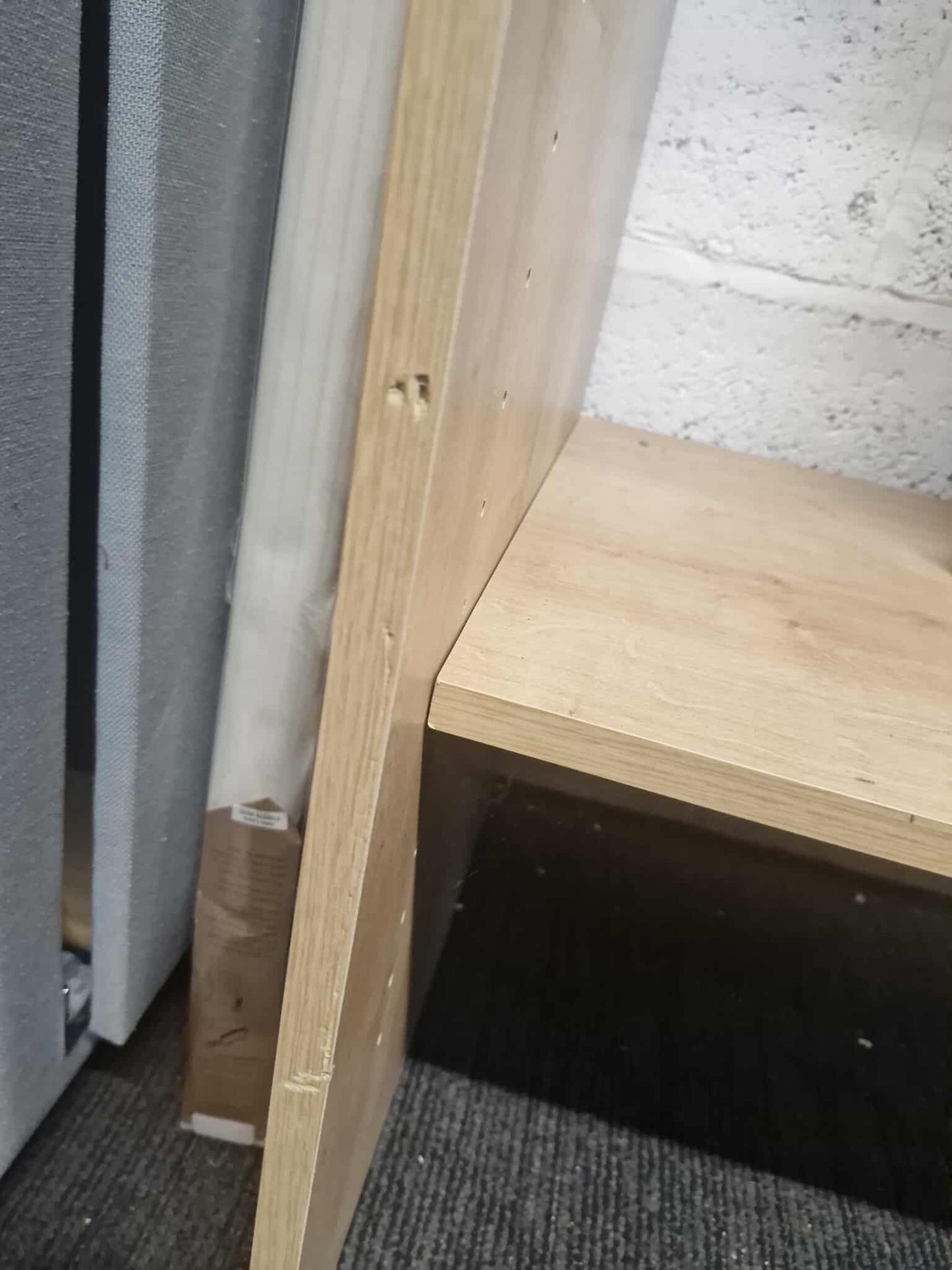 Oak Open Wardrobe Modul with hanging Rail and Shelf