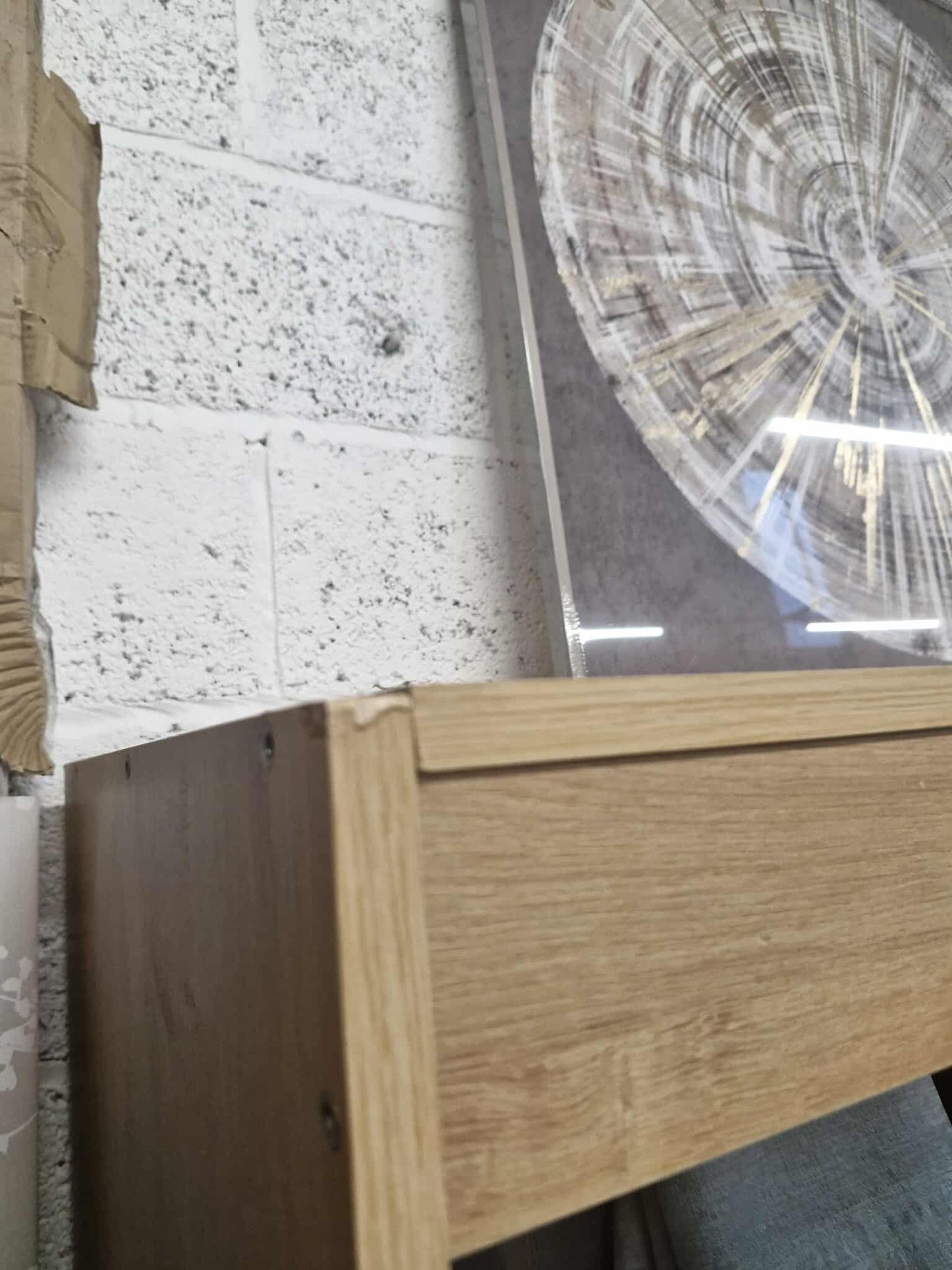 Oak Open Wardrobe Modul with hanging Rail and Shelf