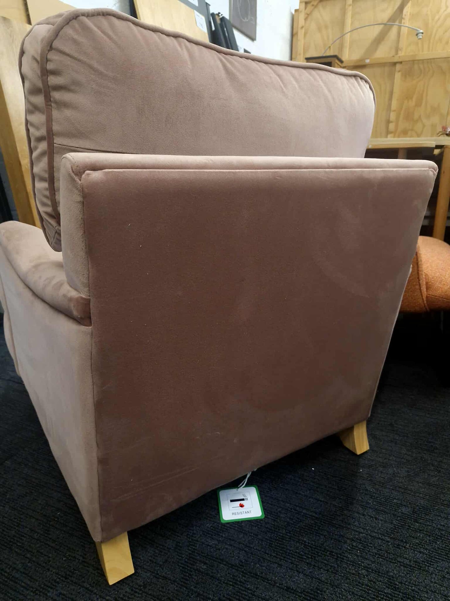 Pink Velvet Armchair