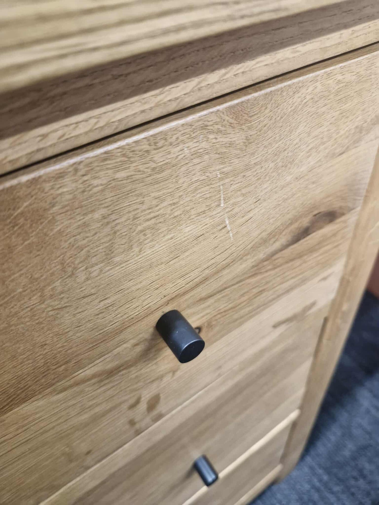 Solid Wood Cabinet with Door and 3 Drawers