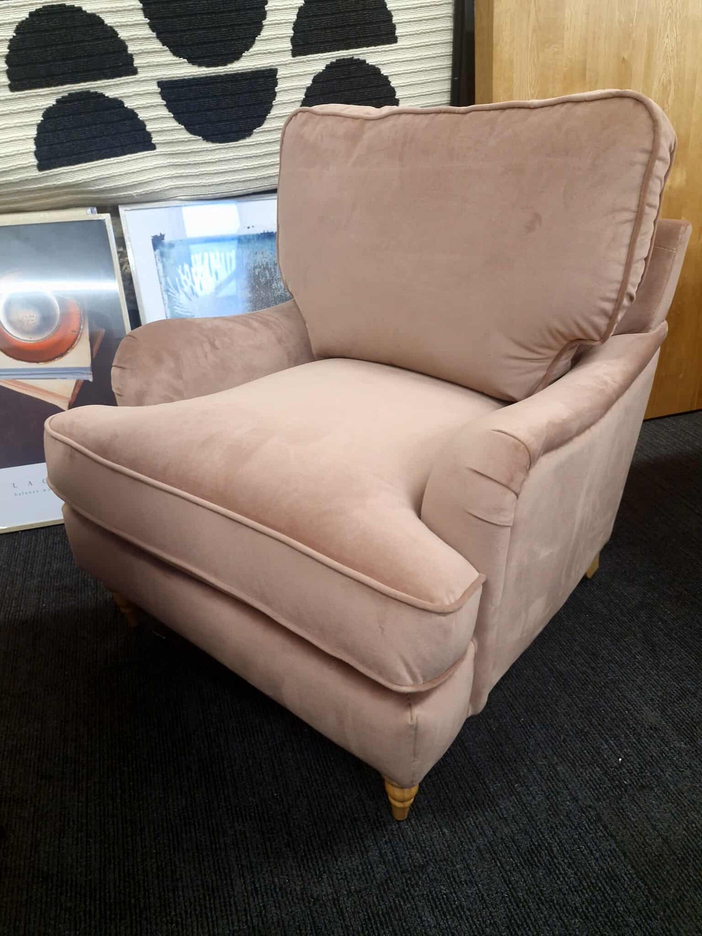 Pink Velvet Armchair