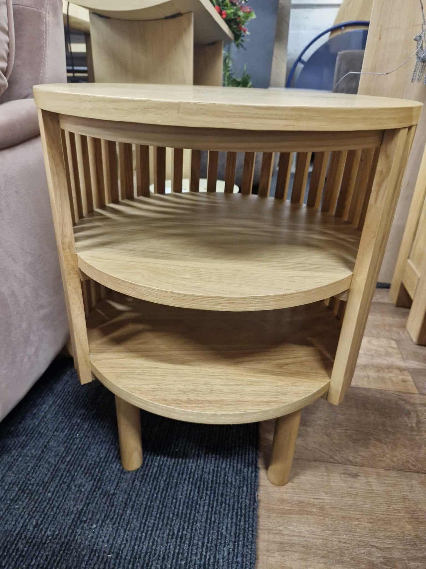Oak Slatted Side Table