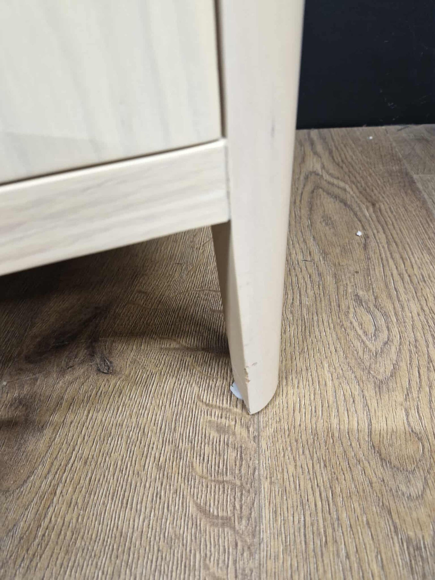 Solid White- Washed Oak Bedside Table with 2 drawers
