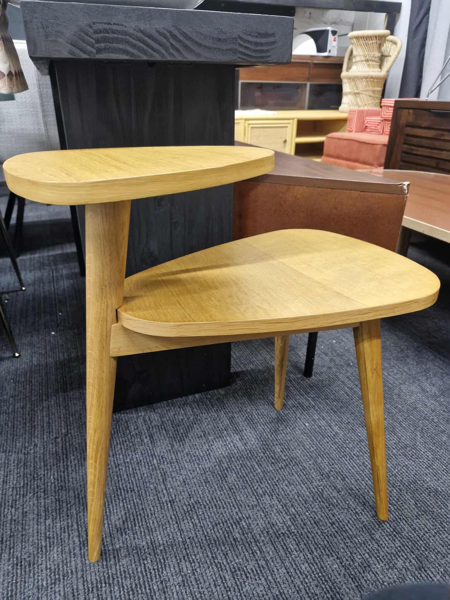 Vintage-Style Two-Tier Side Table