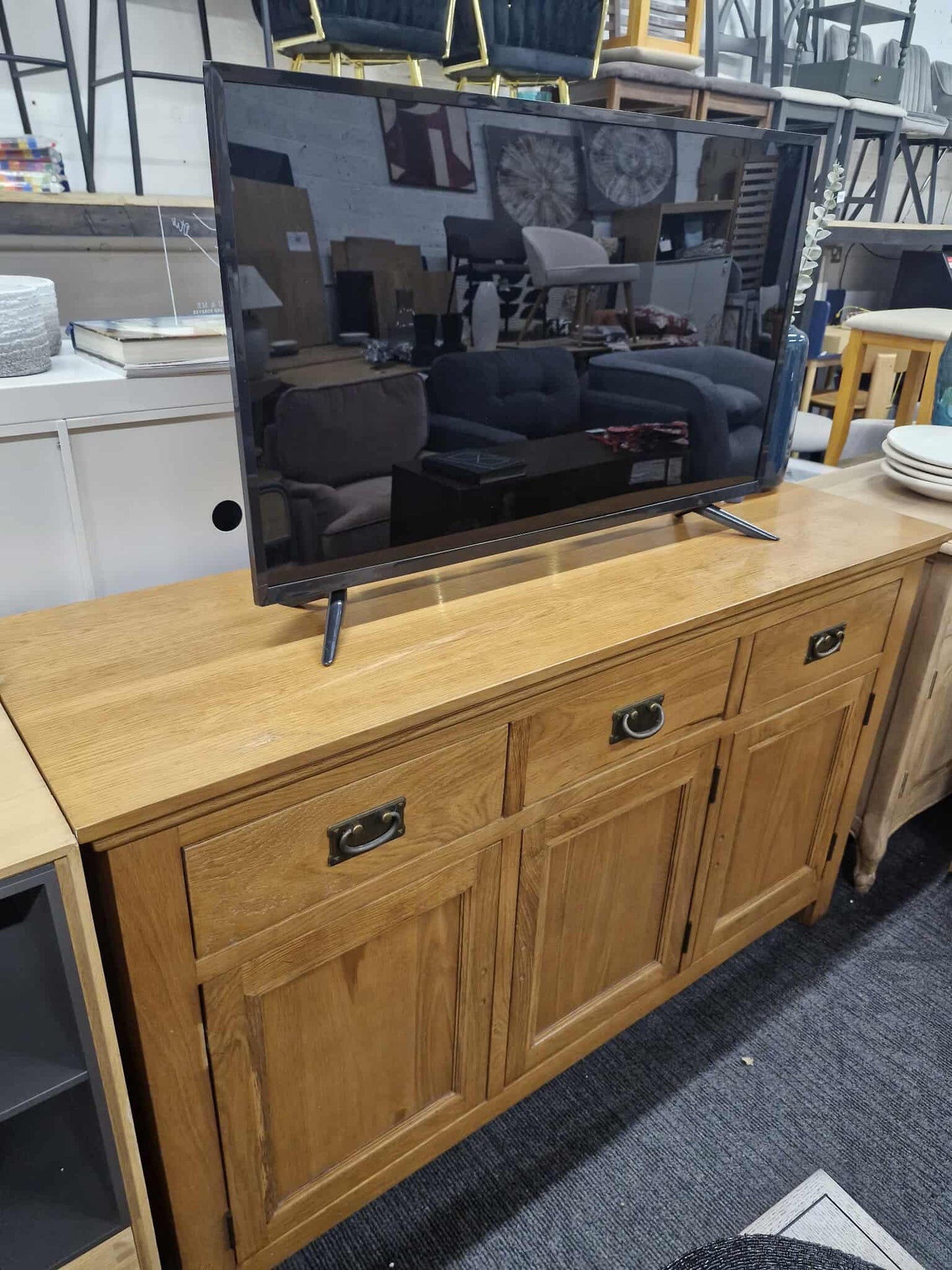 Large Rustic Oak Sideboard