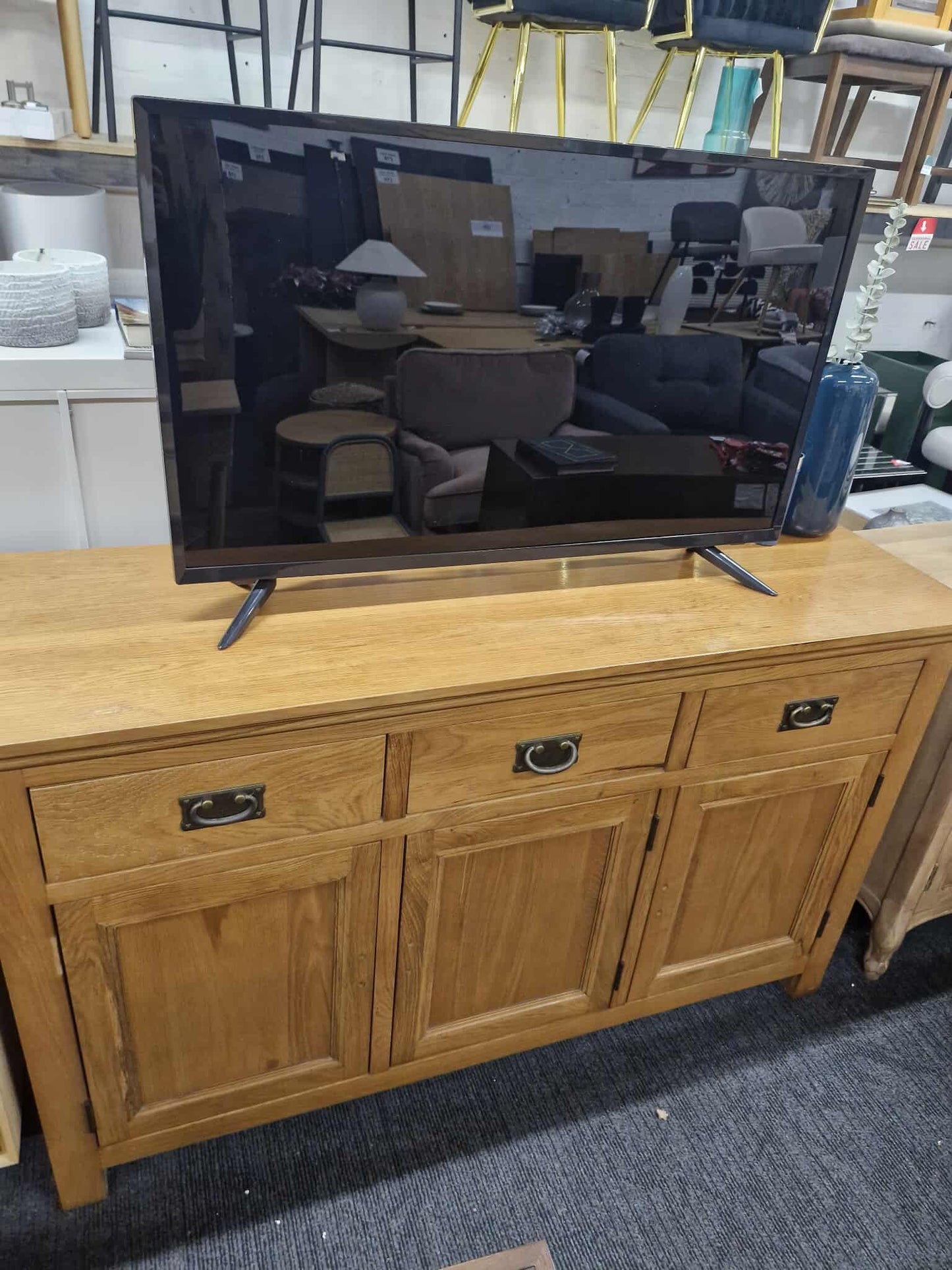 Large Rustic Oak Sideboard