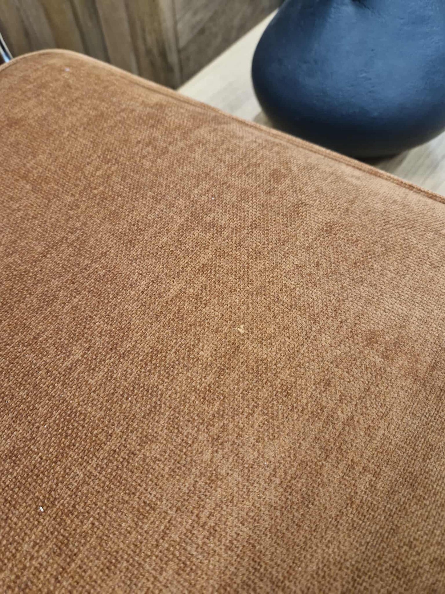 Burnt Orange / Terracotta and Metal Dining Chairs set of 2