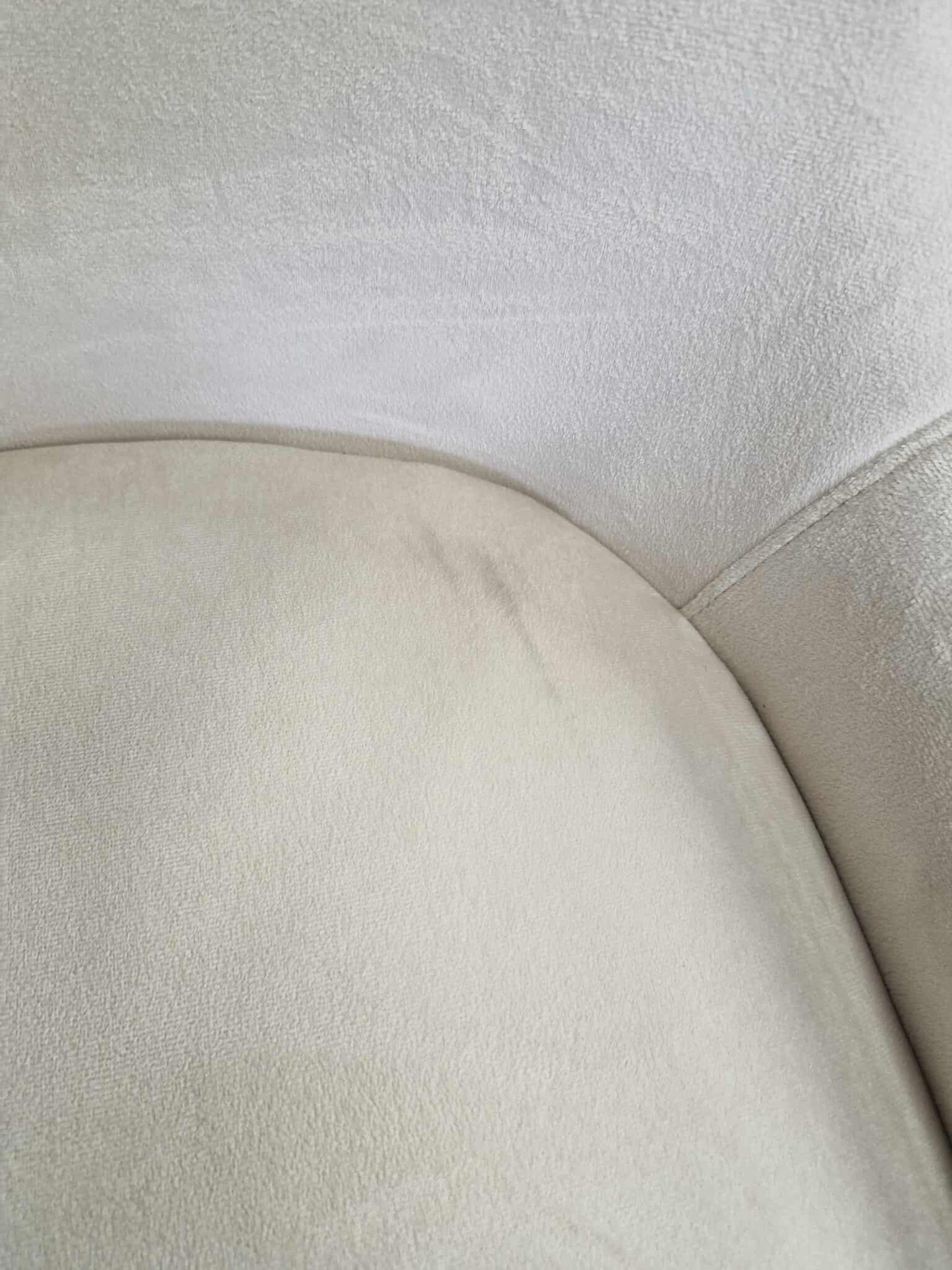 Cream Velvet and Gold Bar Stools / Set of 2