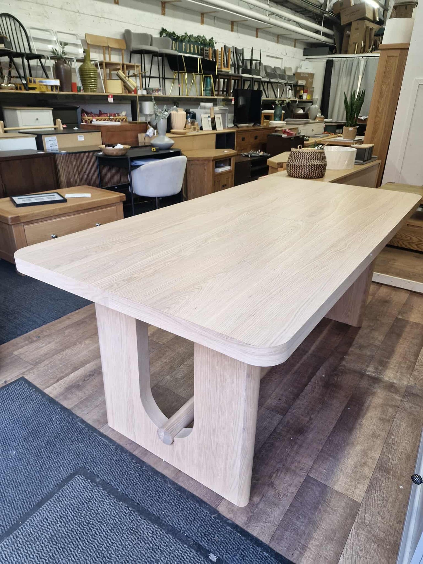 Light Oak Extending Dining Table