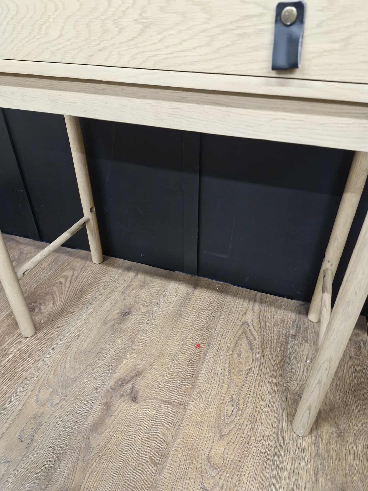 Small White Washed Oak Console Table Desk / Dressing Table