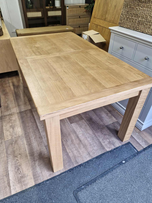 Solid Oak Extending Dining Table 180cm+50