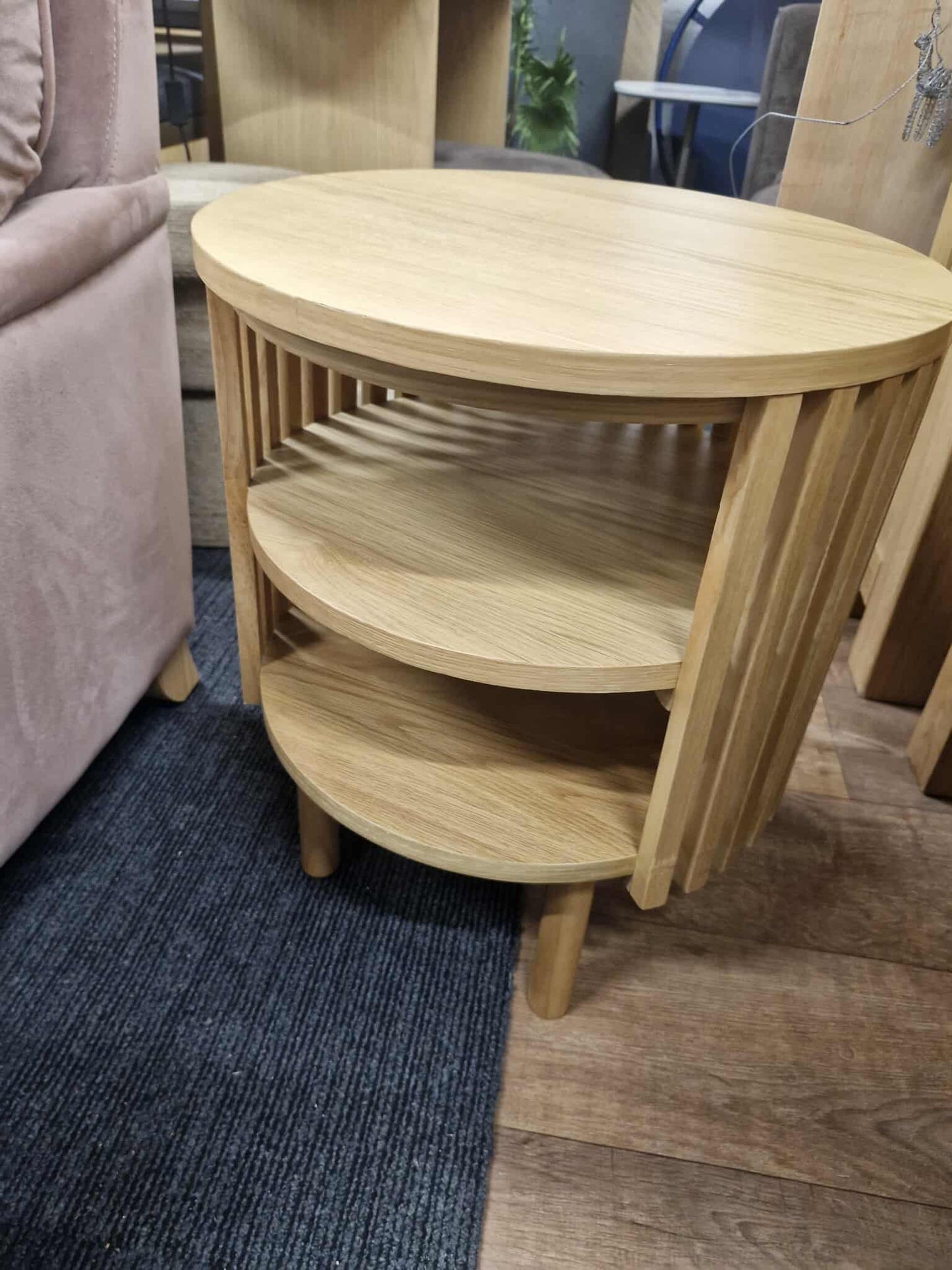 Oak Slatted Side Table