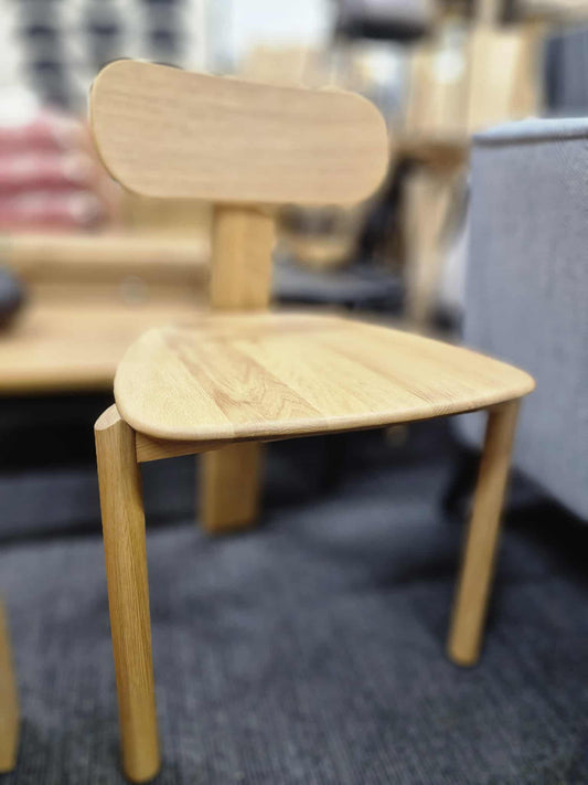 Solid Oak Accent Chair / By E. Gallina