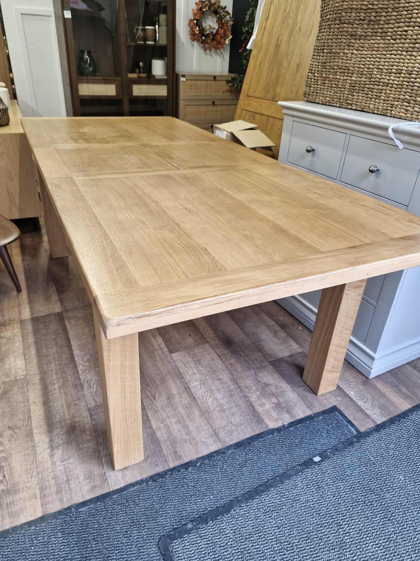 Solid Oak Extending Dining Table 180cm+50