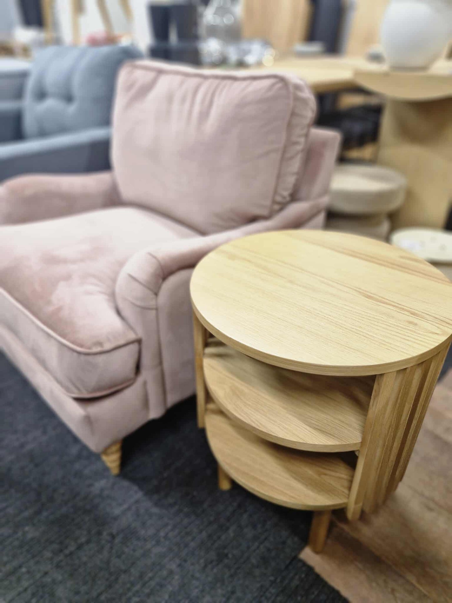 Oak Slatted Side Table