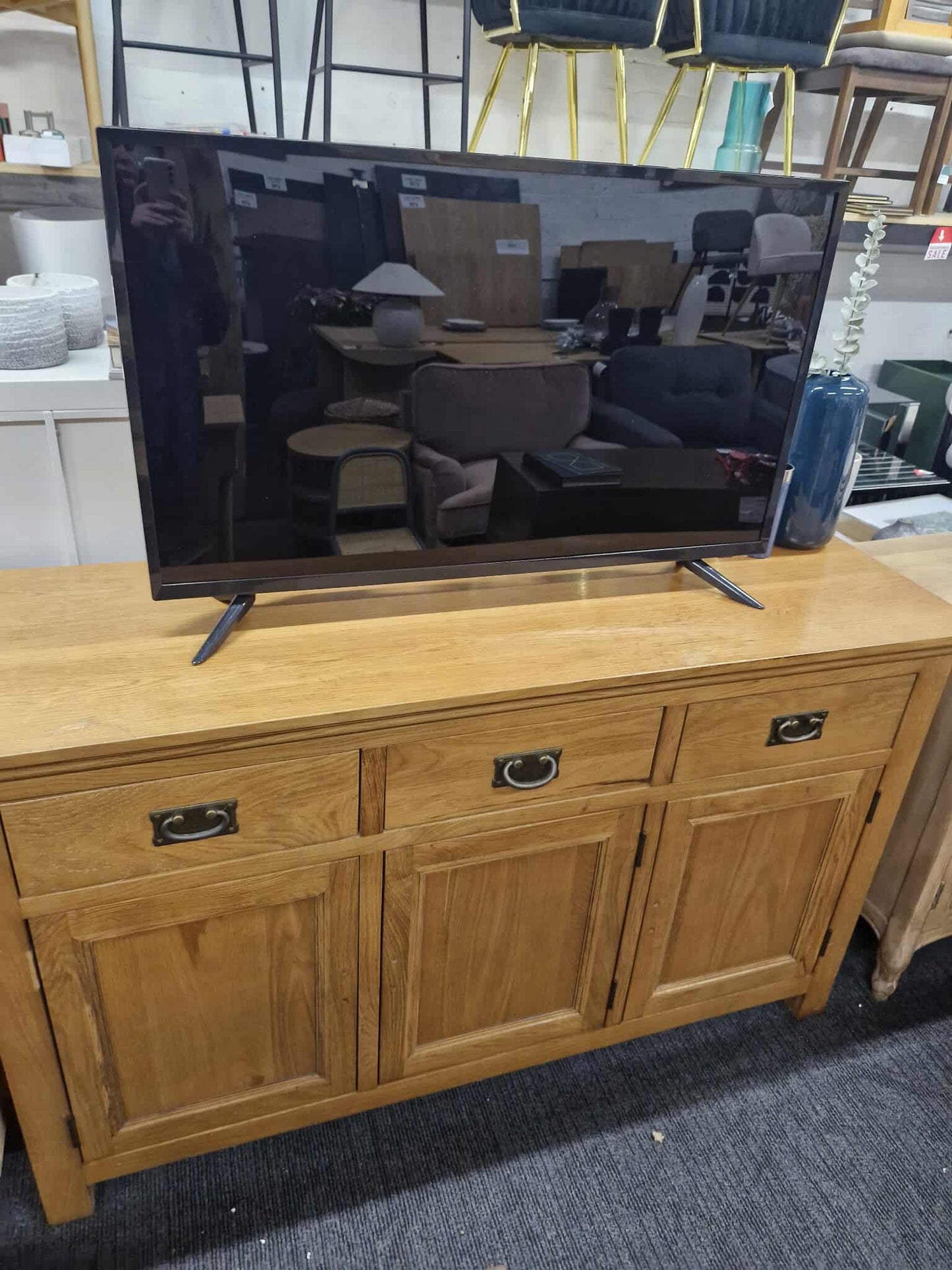 Large Rustic Oak Sideboard