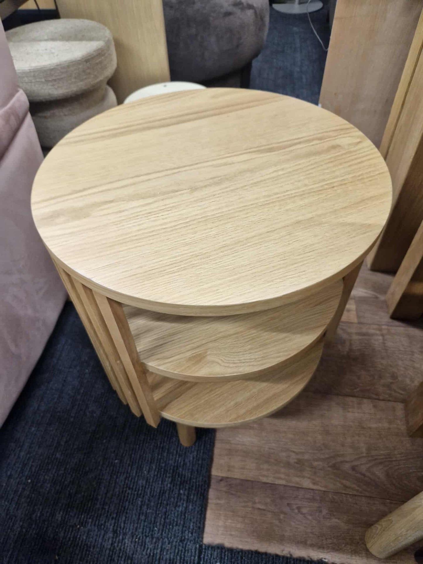 Oak Slatted Side Table