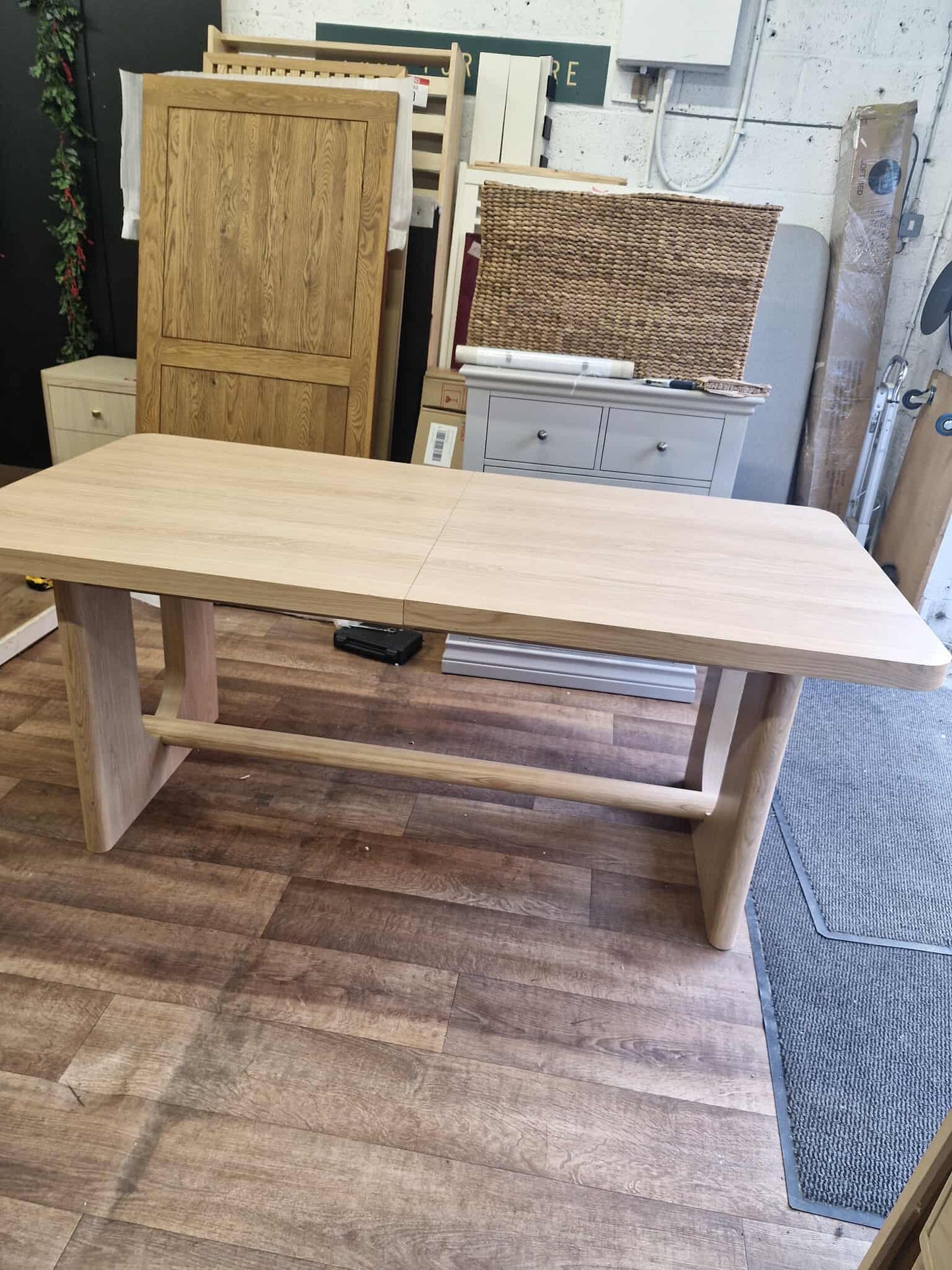 Light Oak Extending Dining Table
