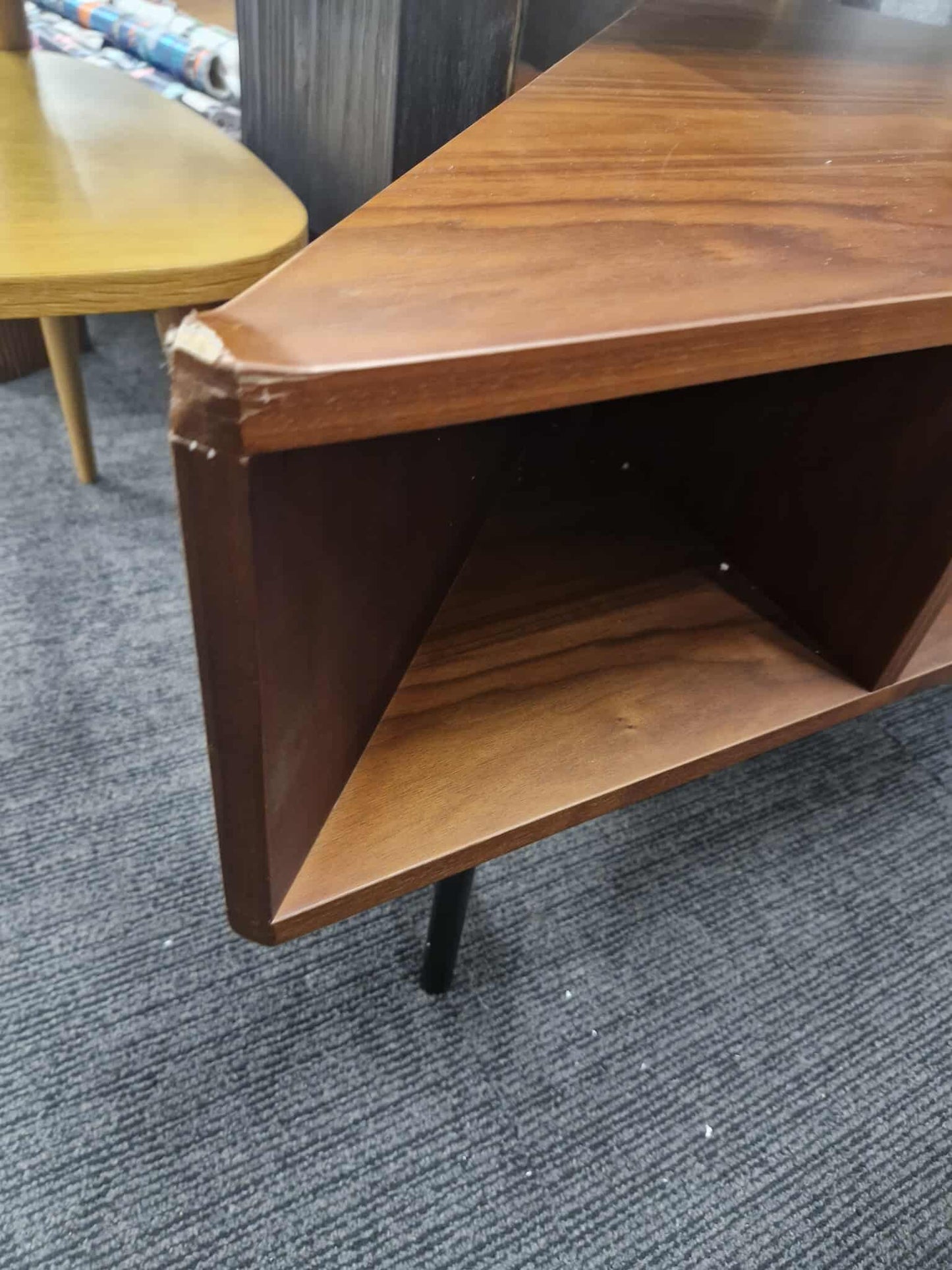 Walnut Veneer TV-HIFI Corner Unit / La Redoute RRP £425