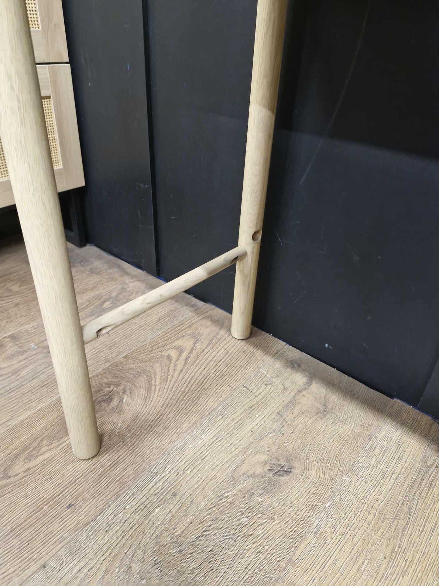 Small White Washed Oak Console Table Desk / Dressing Table