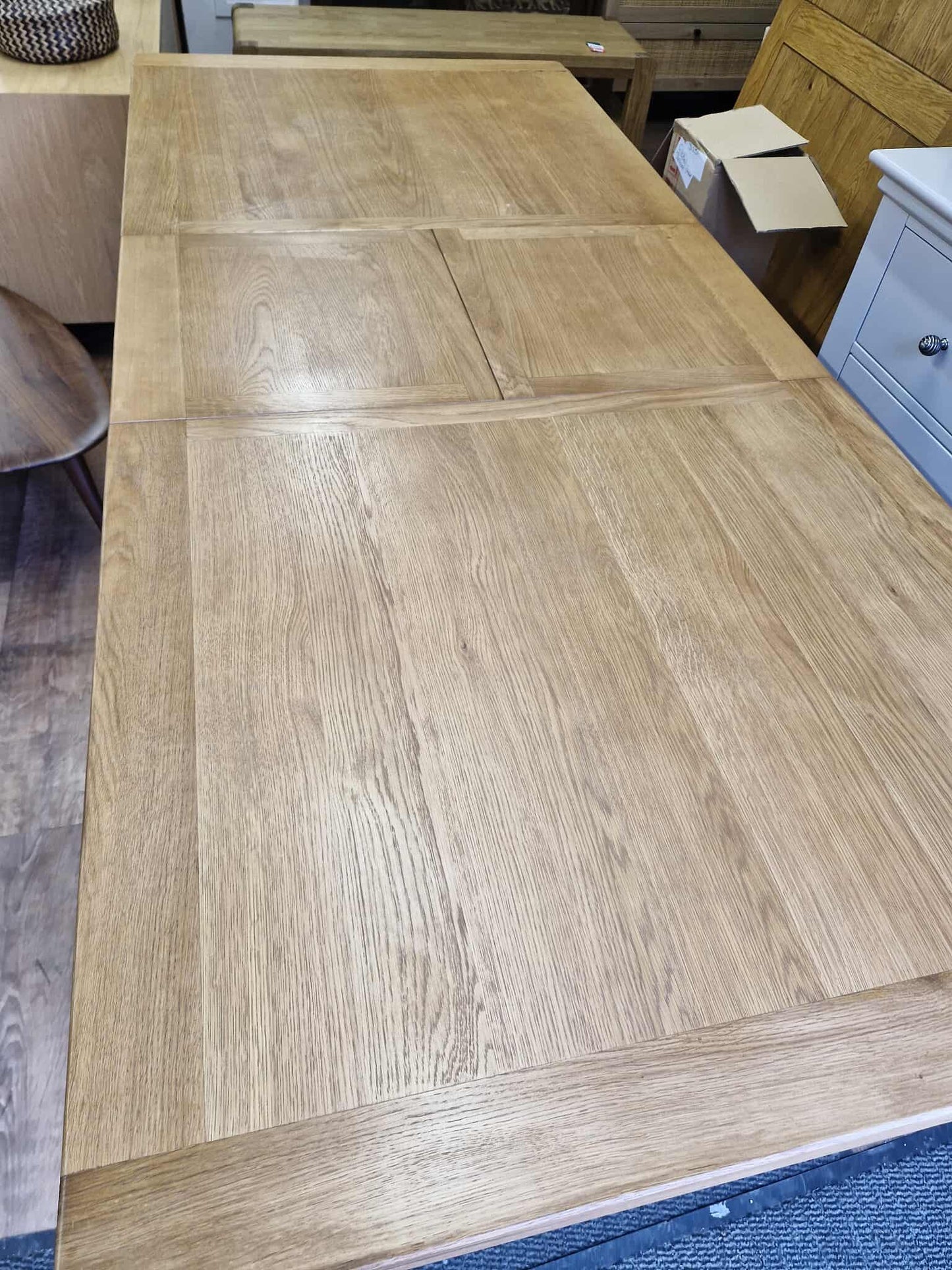 Solid Oak Extending Dining Table 180cm+50