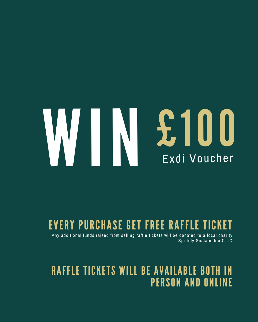 Win £100 Exdi Furniture Voucher! Raffle Ticket
