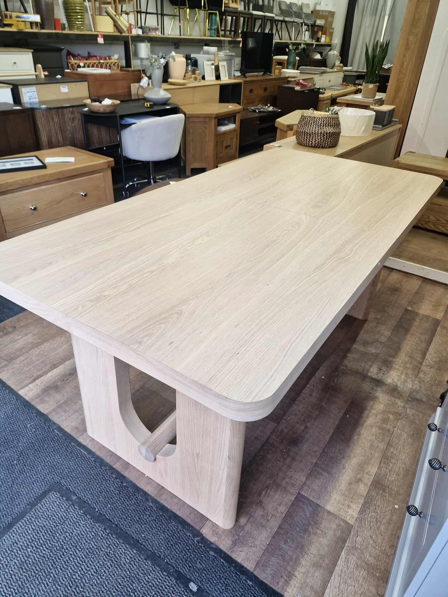 Light Oak Extending Dining Table