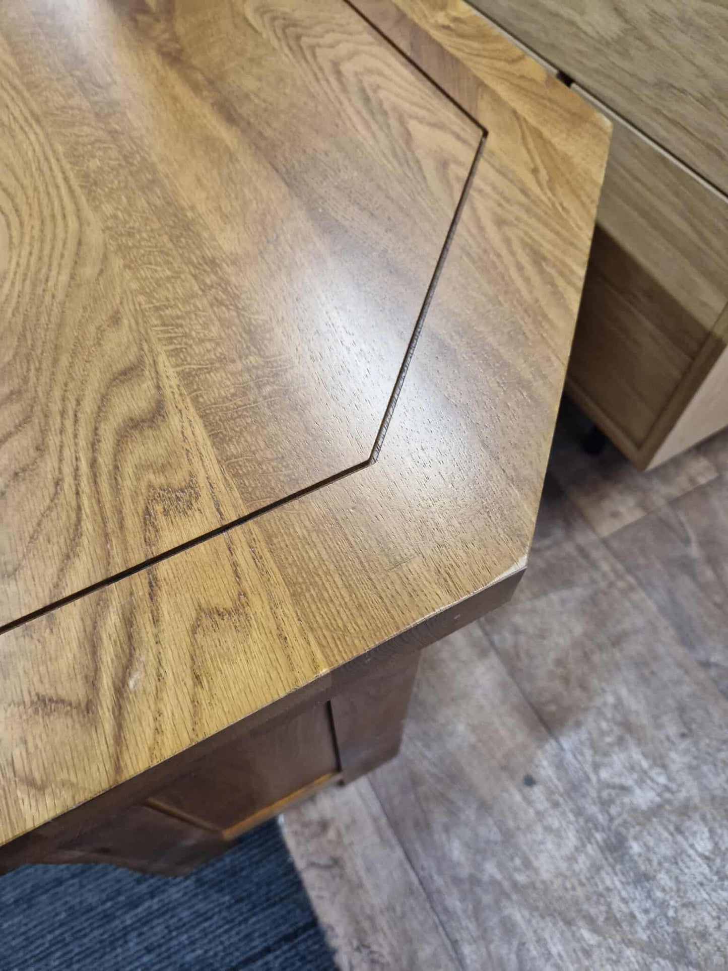 Rustic Solid Oak Corner TV Stand