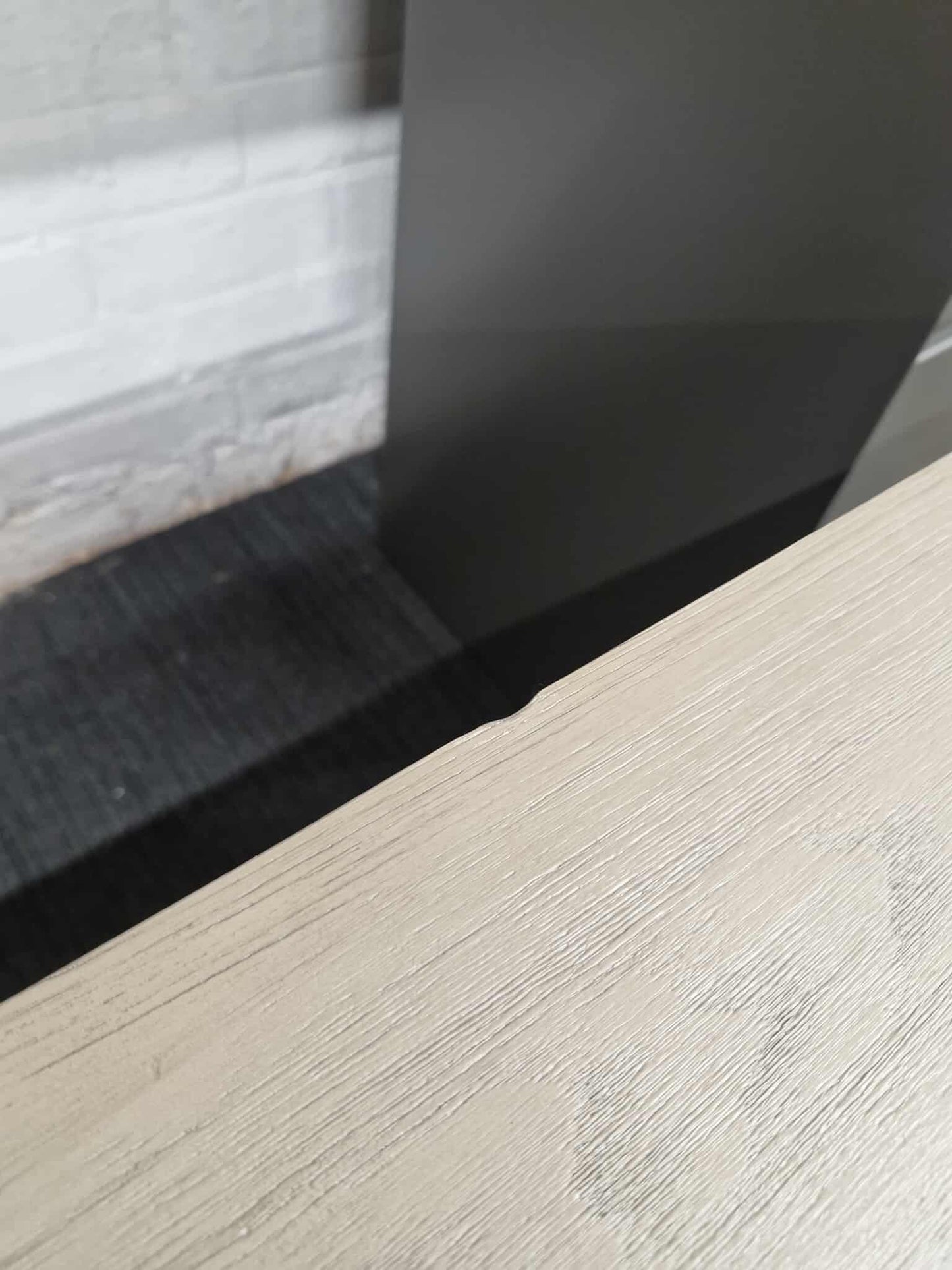 Solid wood grey large tv Stand unit / Oak Furnitureland Brompton