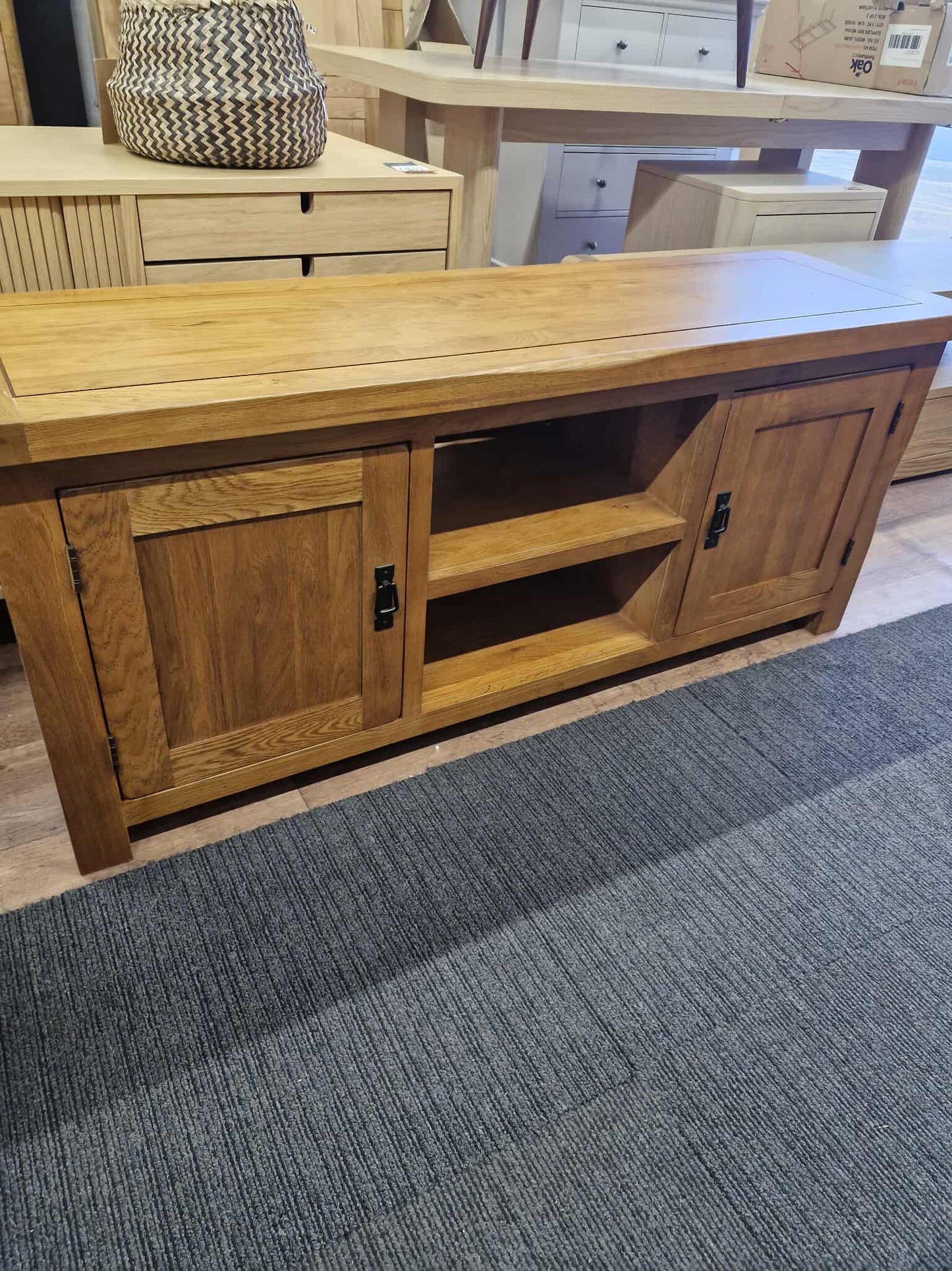 Rustic Solid Wood TV Stand /