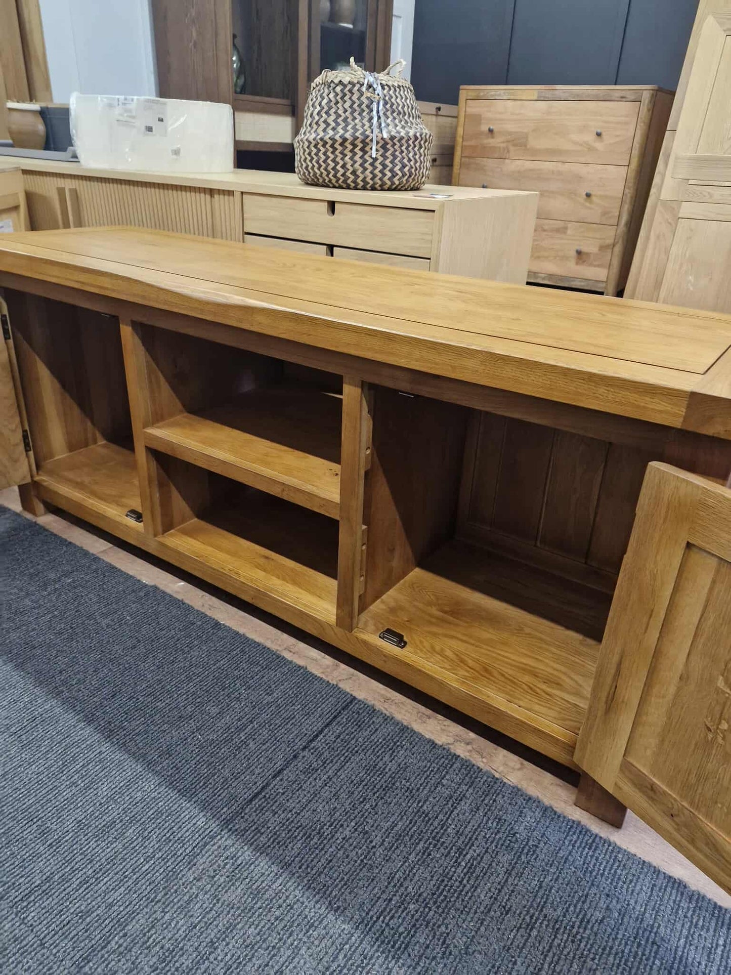 Rustic Solid Wood TV Stand /