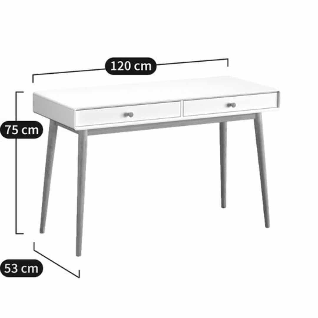 White and wood Large Desk