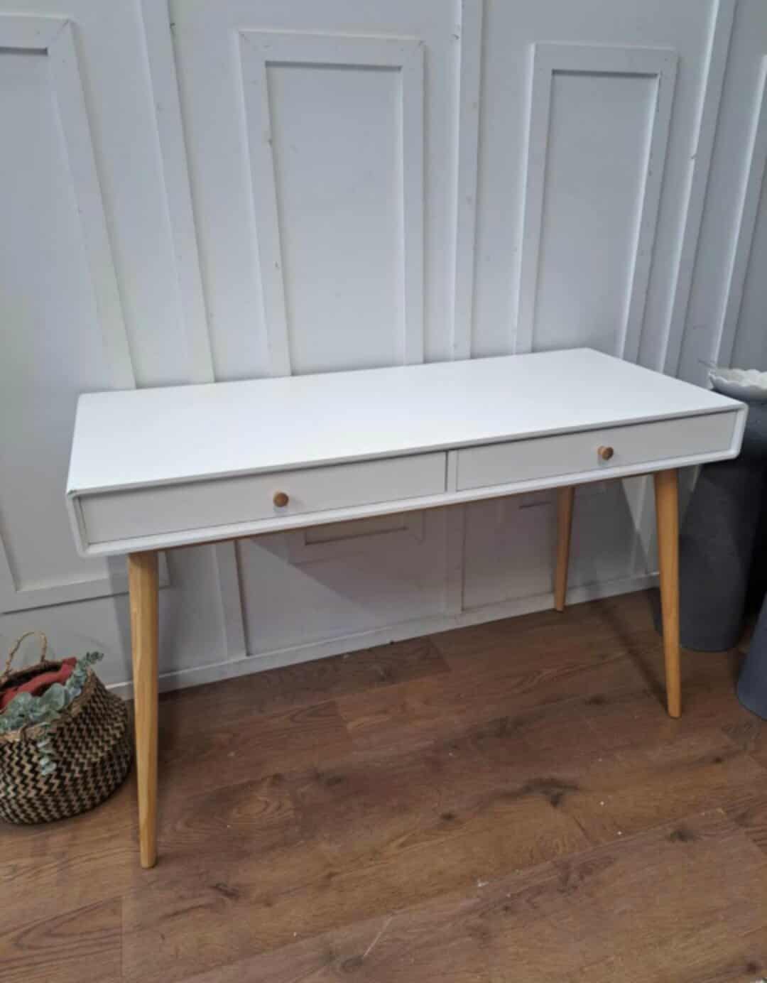 White and wood Large Desk
