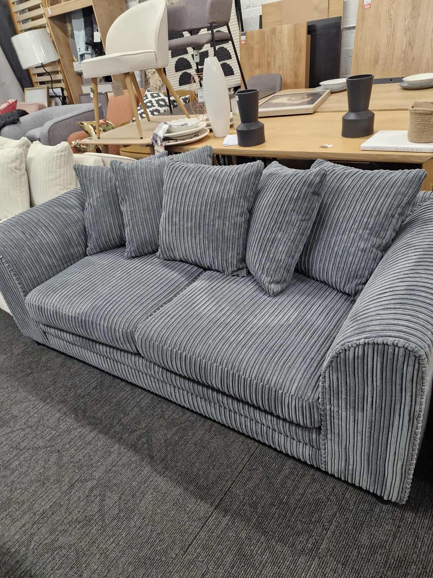 3 Seater Sofa Mink Dark Grey