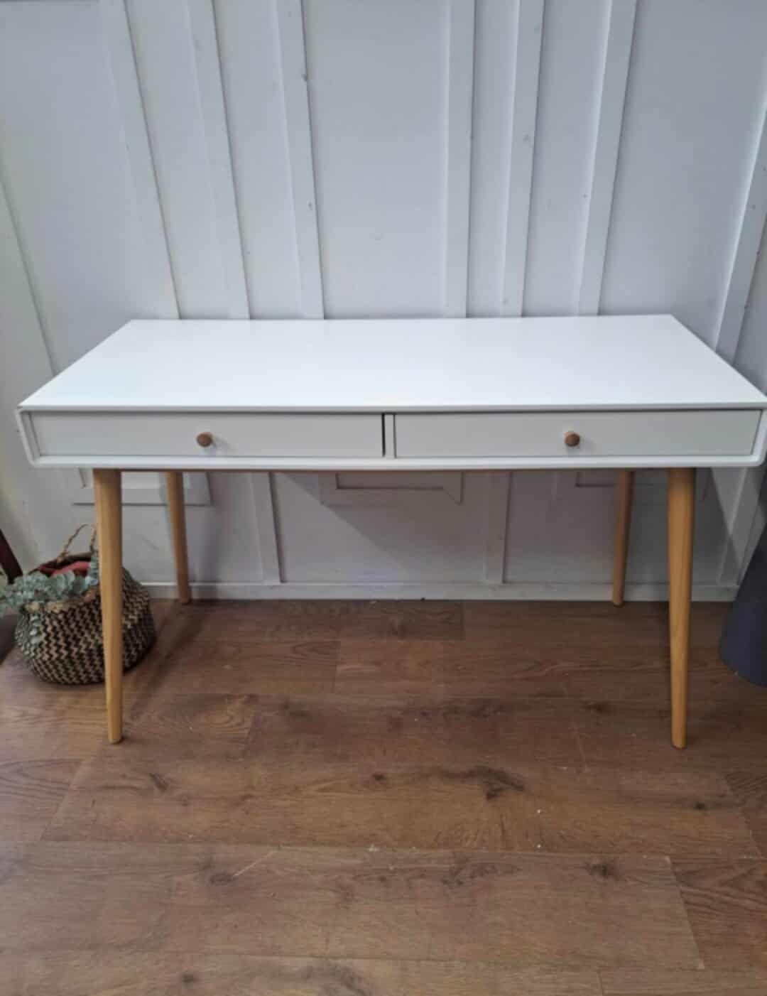 White and wood Large Desk