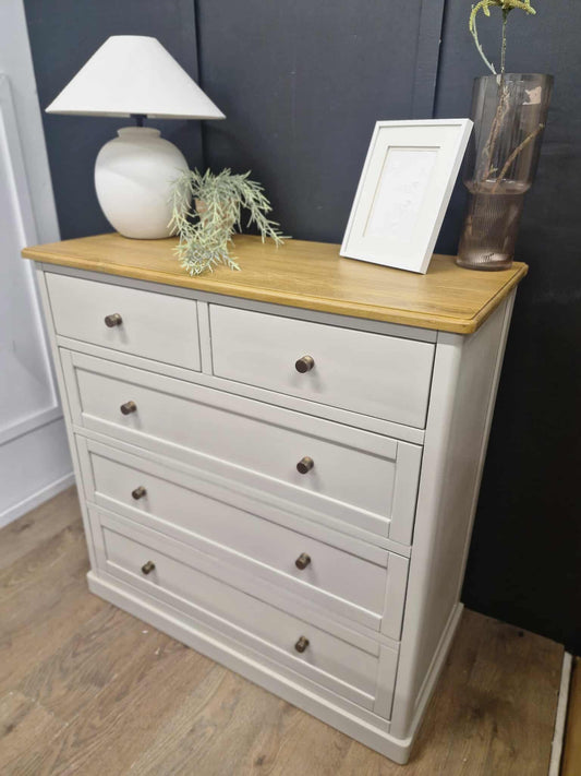 Chest of Drawers / Grey and Oak Wood / Oak Furnitureland Henley