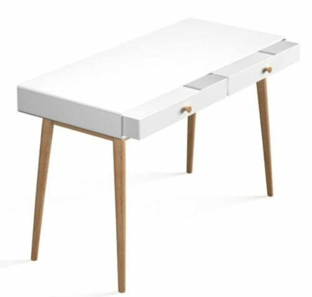 White and wood Large Desk