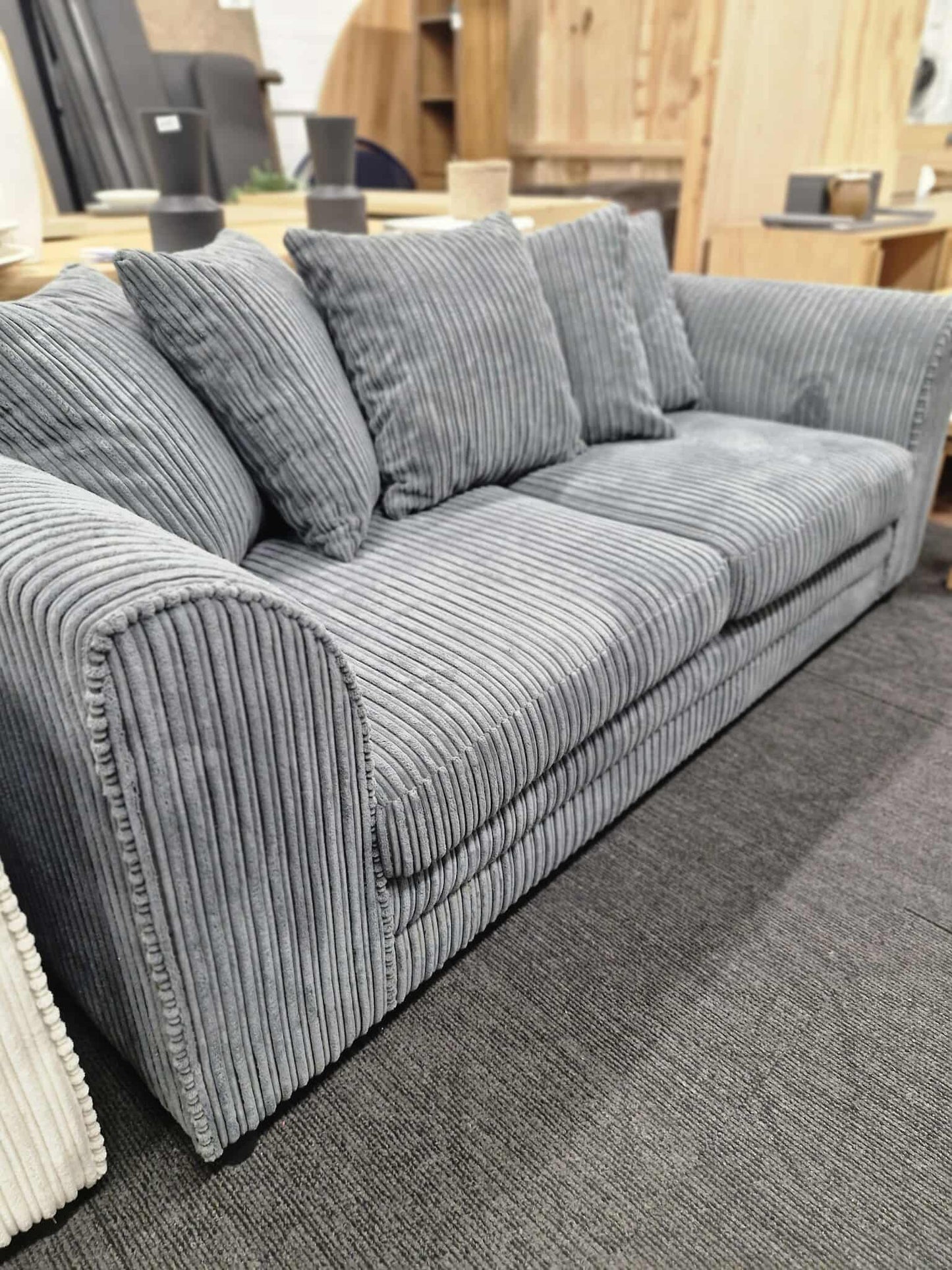 3 Seater Sofa Mink Dark Grey