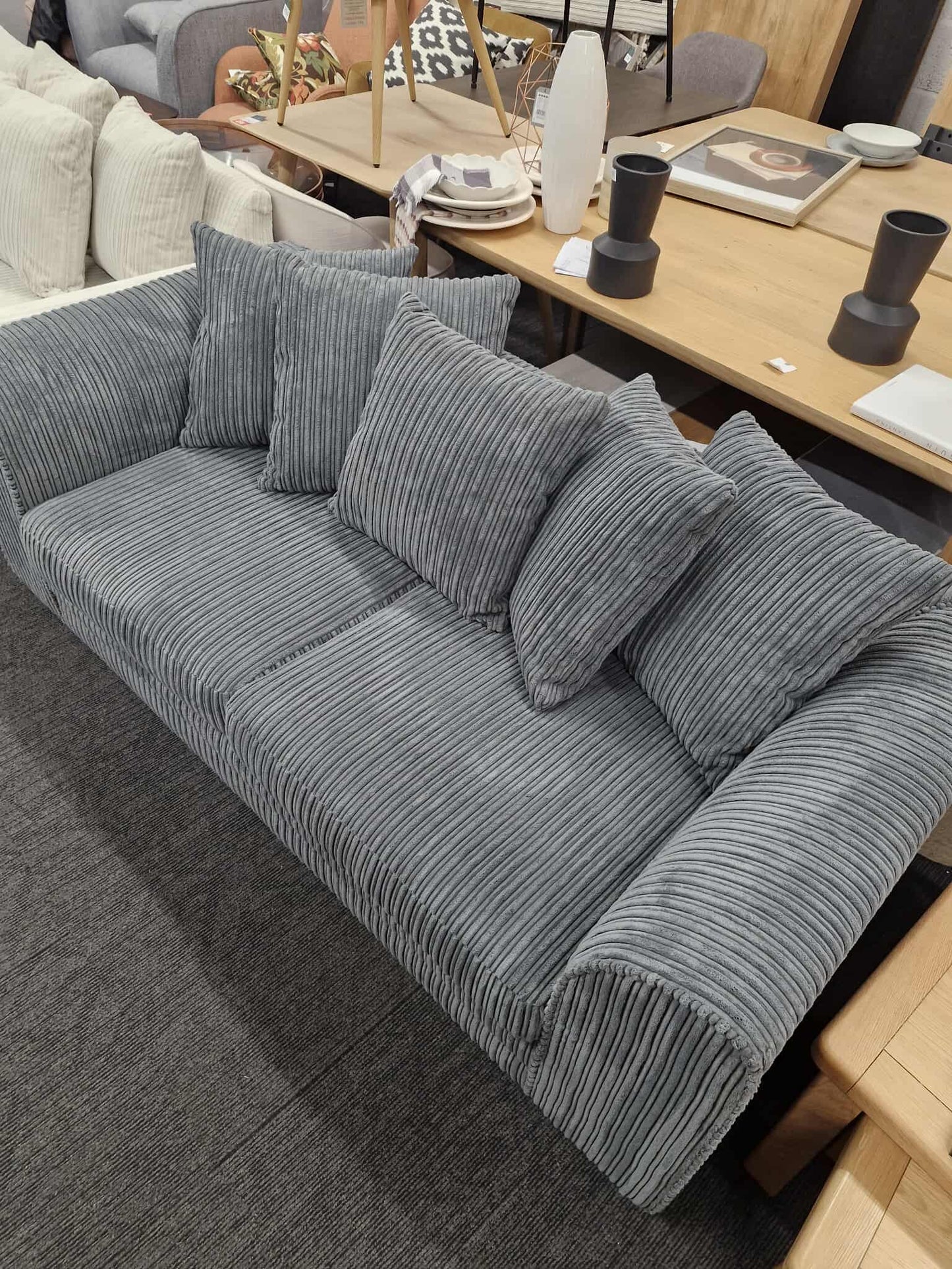 3 Seater Sofa Mink Dark Grey