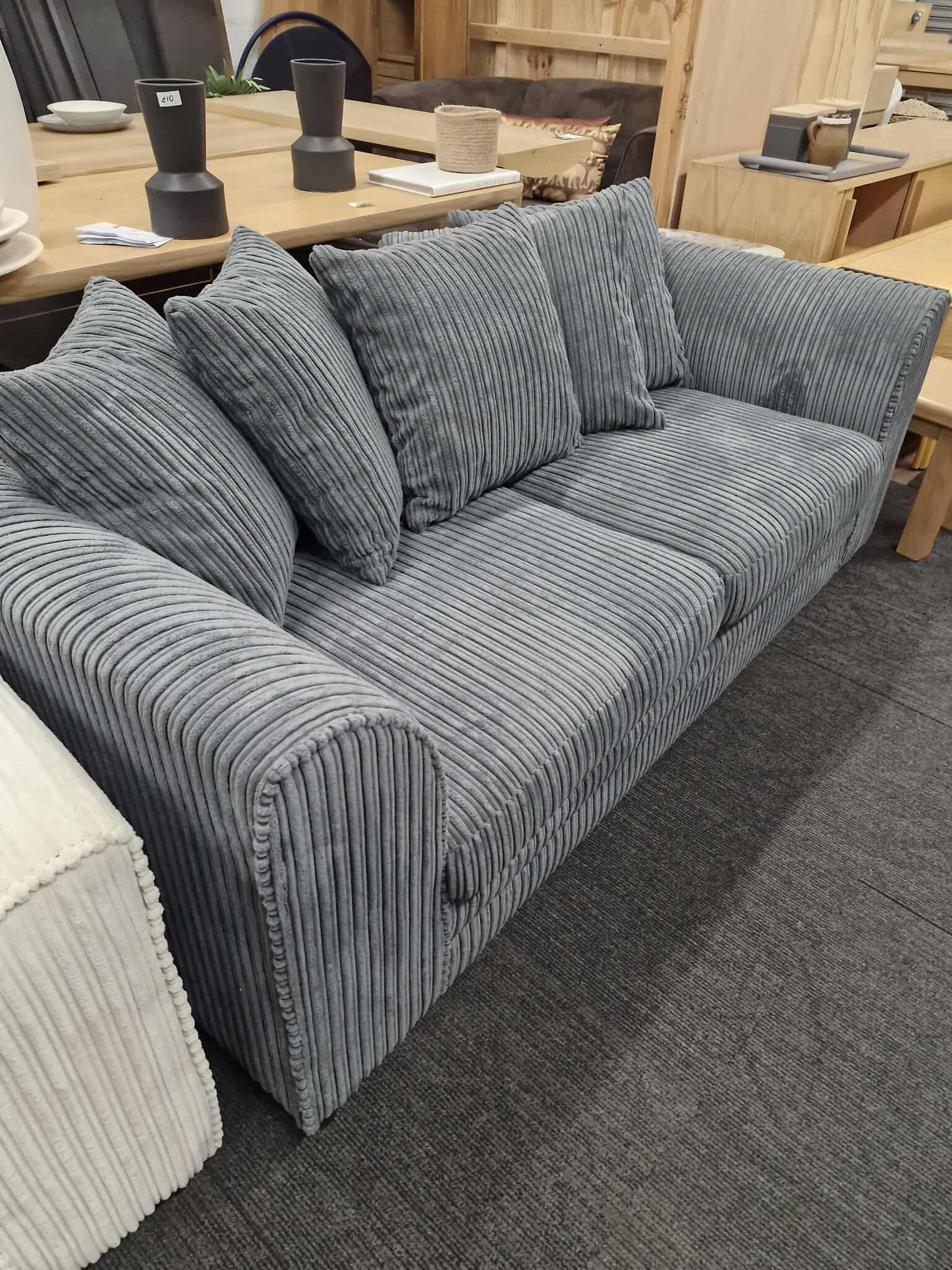 3 Seater Sofa Mink Dark Grey