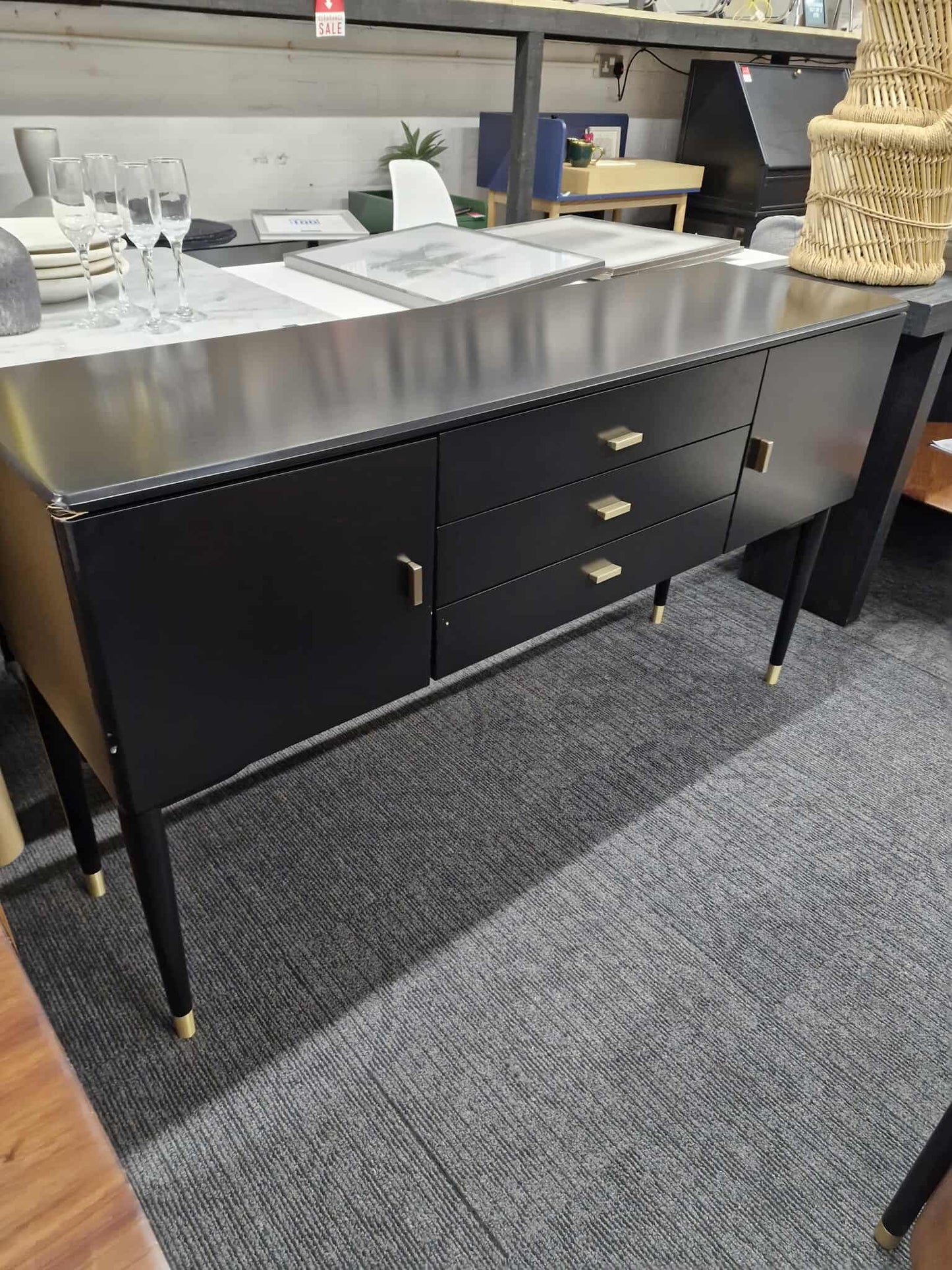 Black and Gold High Sideboard / La Redoute Novani
