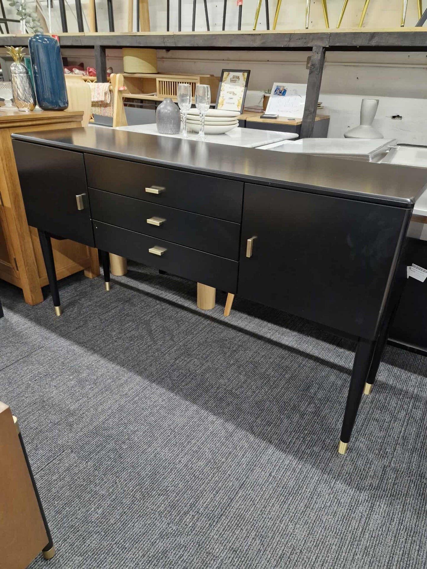 Black and Gold High Sideboard / La Redoute Novani