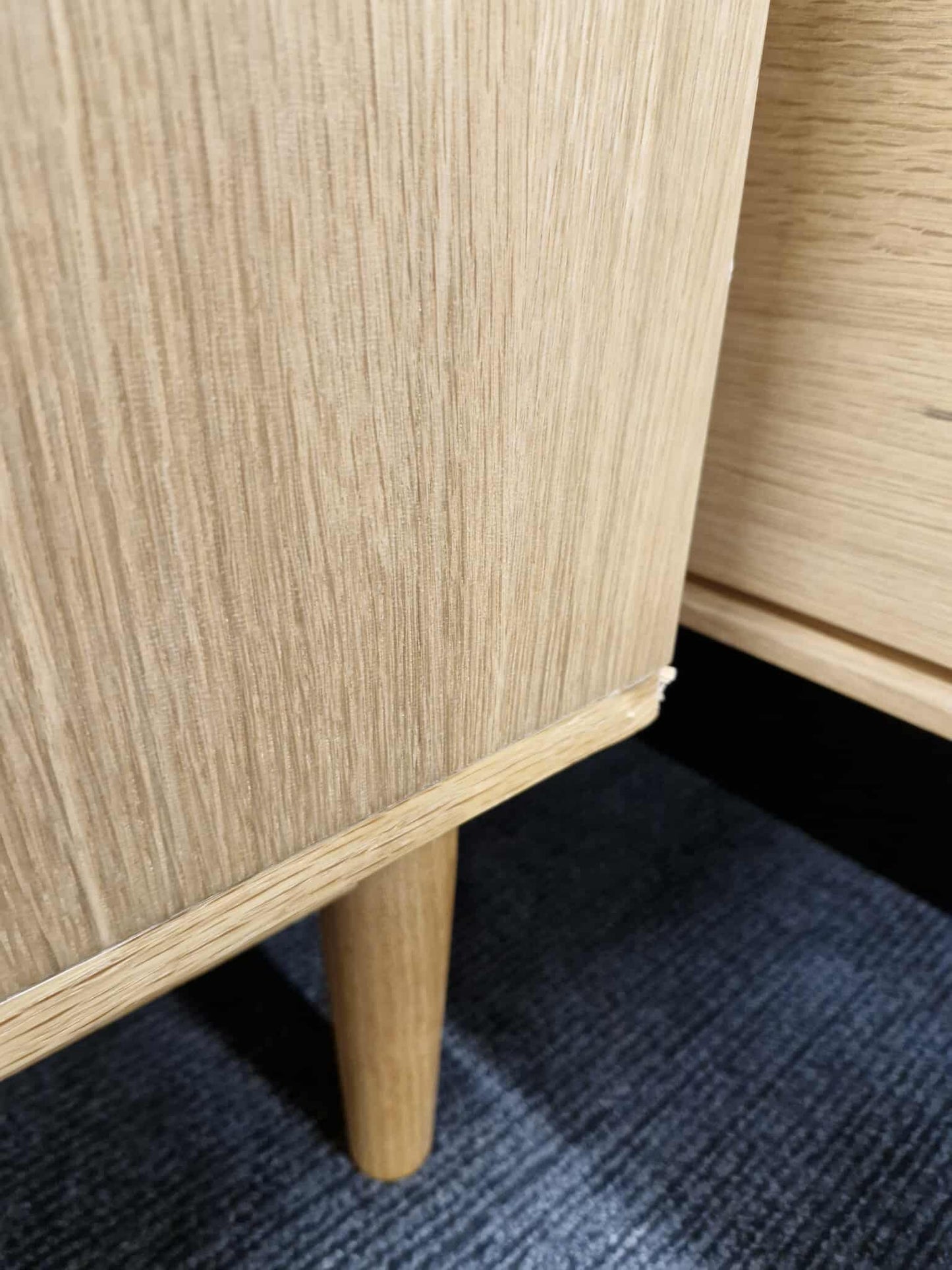 Oak and Rattan Tv Stand 120cm