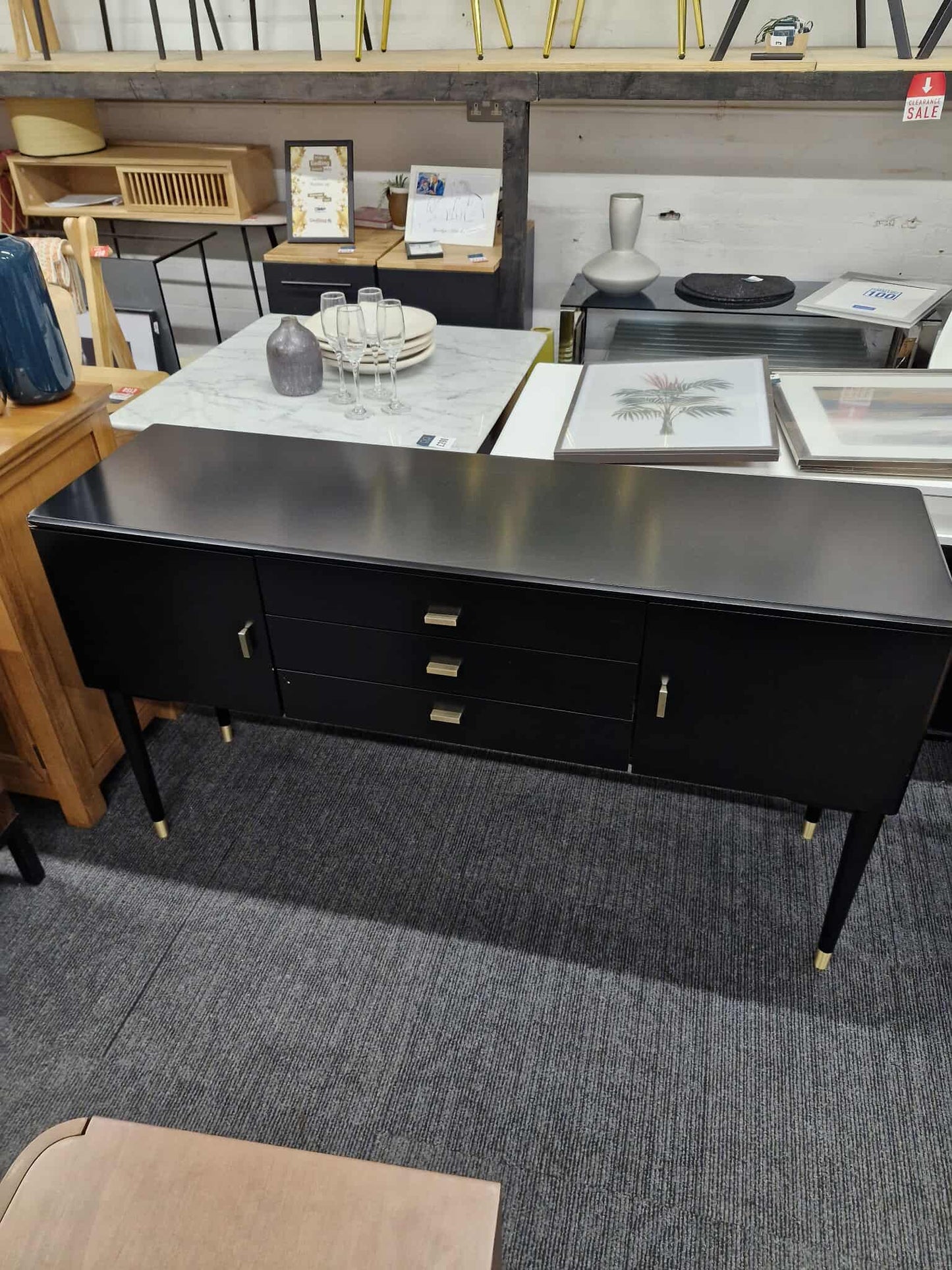 Black and Gold High Sideboard / La Redoute Novani