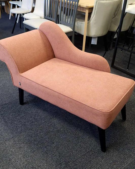 Left Hand Chaise Lounge / Pastel Pink